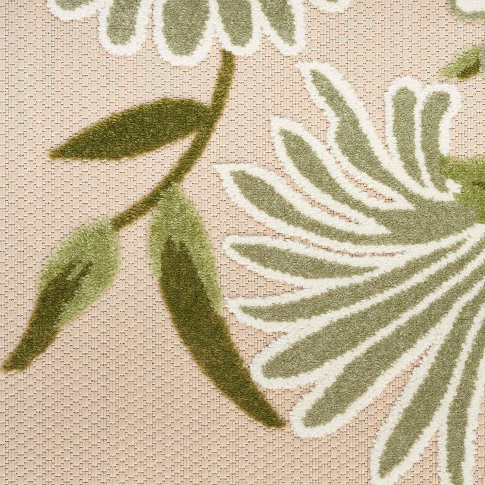 Nourison Aloha ALH33 9&#39; x 12&#39; Ivory and Green Indoor/Outdoor Area Rug, , large