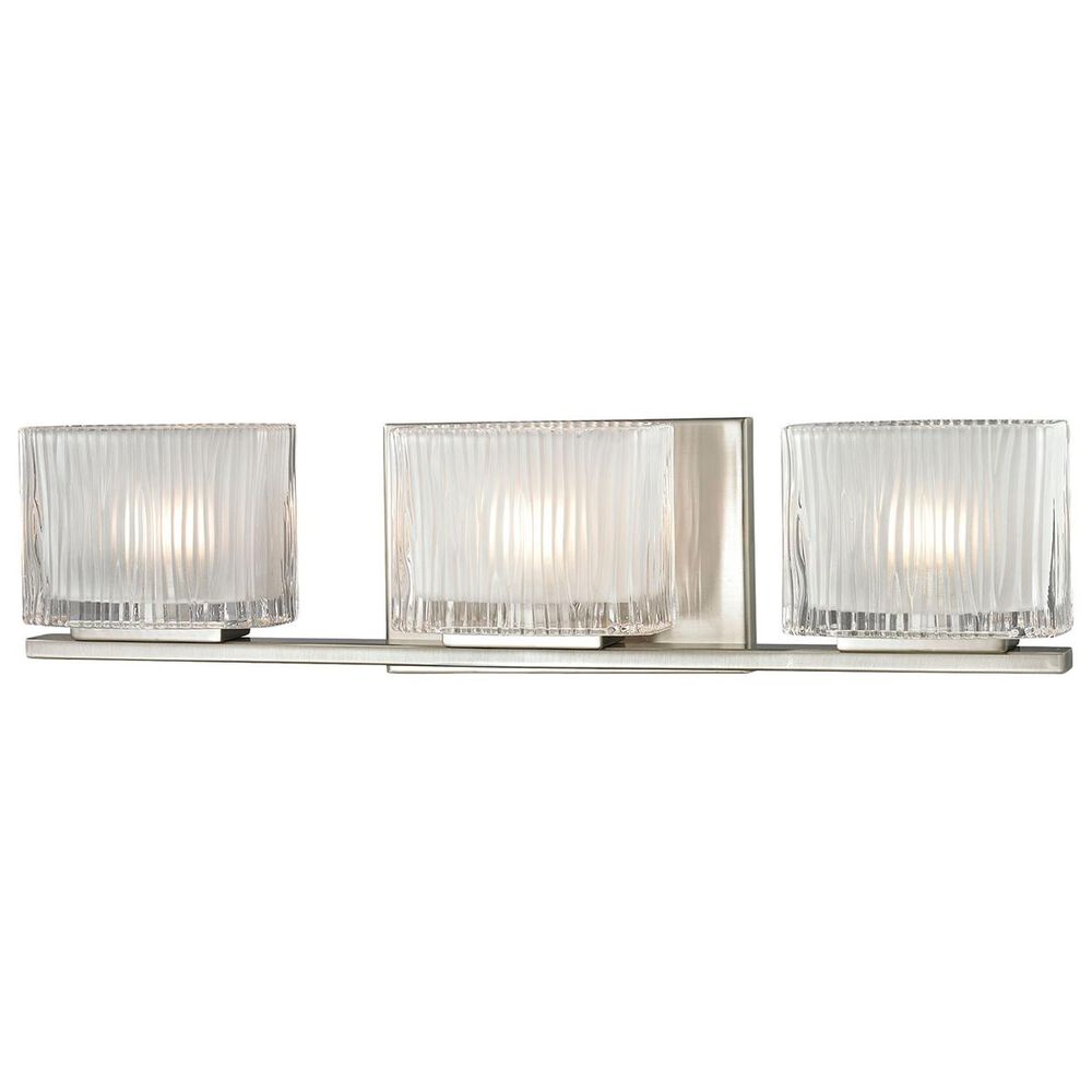 Stein World Chiseled Glass 3-Light Vanity In Brushed Nickel, , large