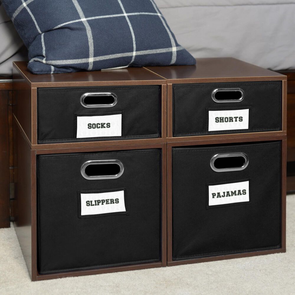 Regency Global Sourcing Niche Cubo 2-Piece Storage Cube Set in Truffle Brown, , large