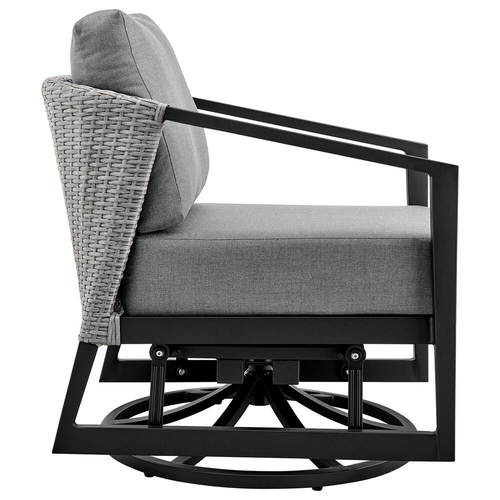 Blue River Aileen 3-Piece Patio Swivel Seating Set in Black and Grey, , large