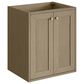 James Martin Vanities Chianti 24" Single Bathroom Vanity in Walnut Whisper and Champagne Brass with 2 cm White Glossy Composite Stone Top and Rectangular Sink, , large
