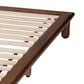 Baxton Studio Alivia King Platform Bed Frame in Walnut Brown, , large