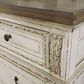 Ashley Realyn 5-Piece King Bedroom Set in Chipped White and Distressed, , large