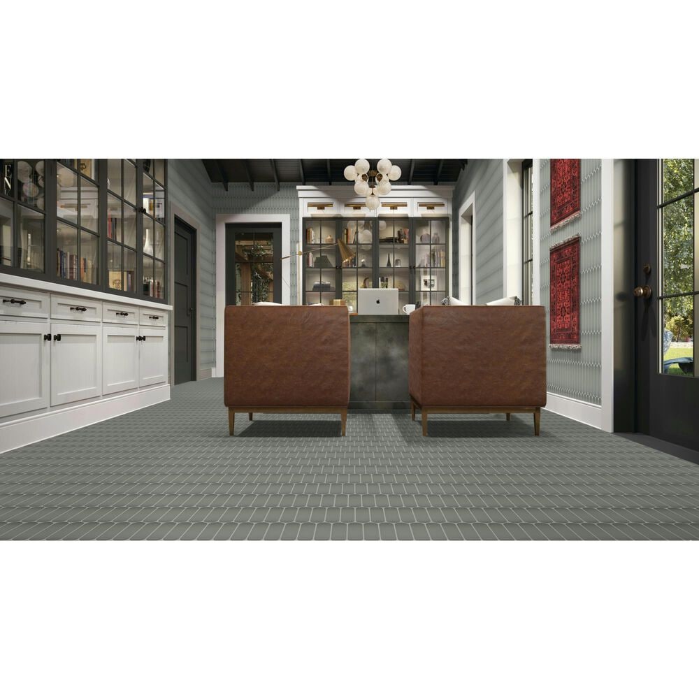 Dal-Tile Artefino Element Stone 1.5" x 6" Capsule on 12" x 13" Porcelain Mosaic Sheet, , large