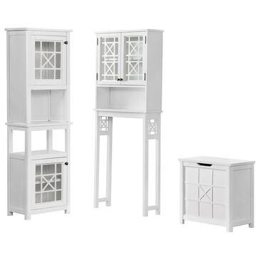 Timberlake Derby 5-Piece Bathroom Storage Set in White, , large