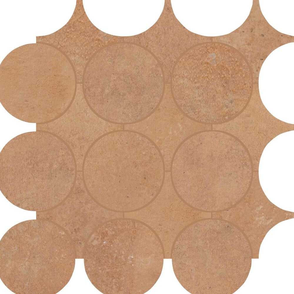 Dal-Tile Rekindle Terracotta 13.5" x 13.5" Canvas Dot Porcelain Mosaic Sheet, , large