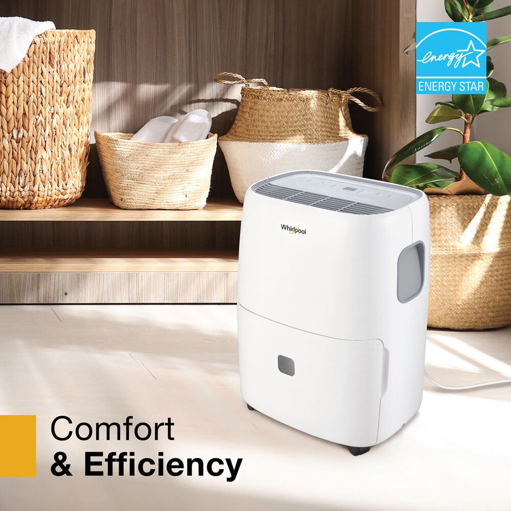 Whirlpool 50-Pint E-Star Dehumidifier in White, , large