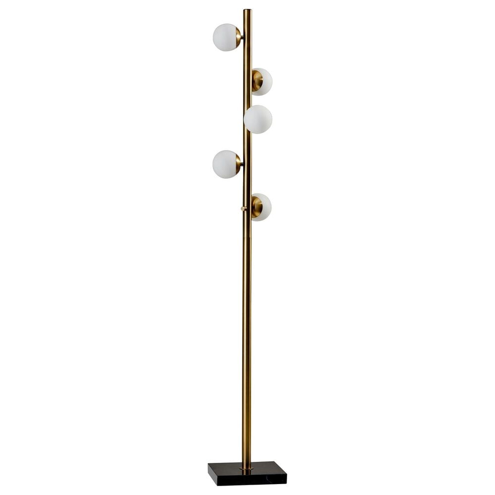 Adesso Doppler LED Tree Lamp in Antique Brass, , large