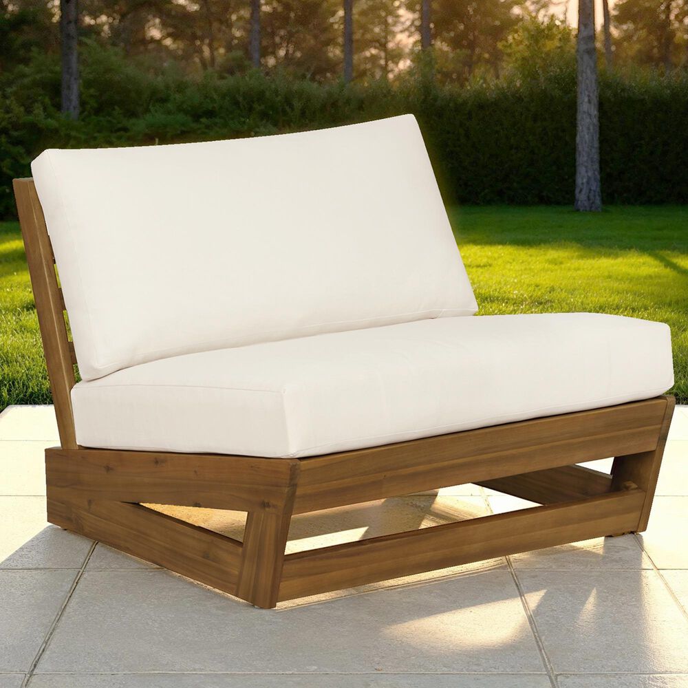 Linon Home Decor Silbury Patio Armless Chair in Jet Black, , large