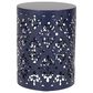 Hearth and Haven Outdoor Side Table with Floral Pattern in Navy Blue (Set of 2), , large
