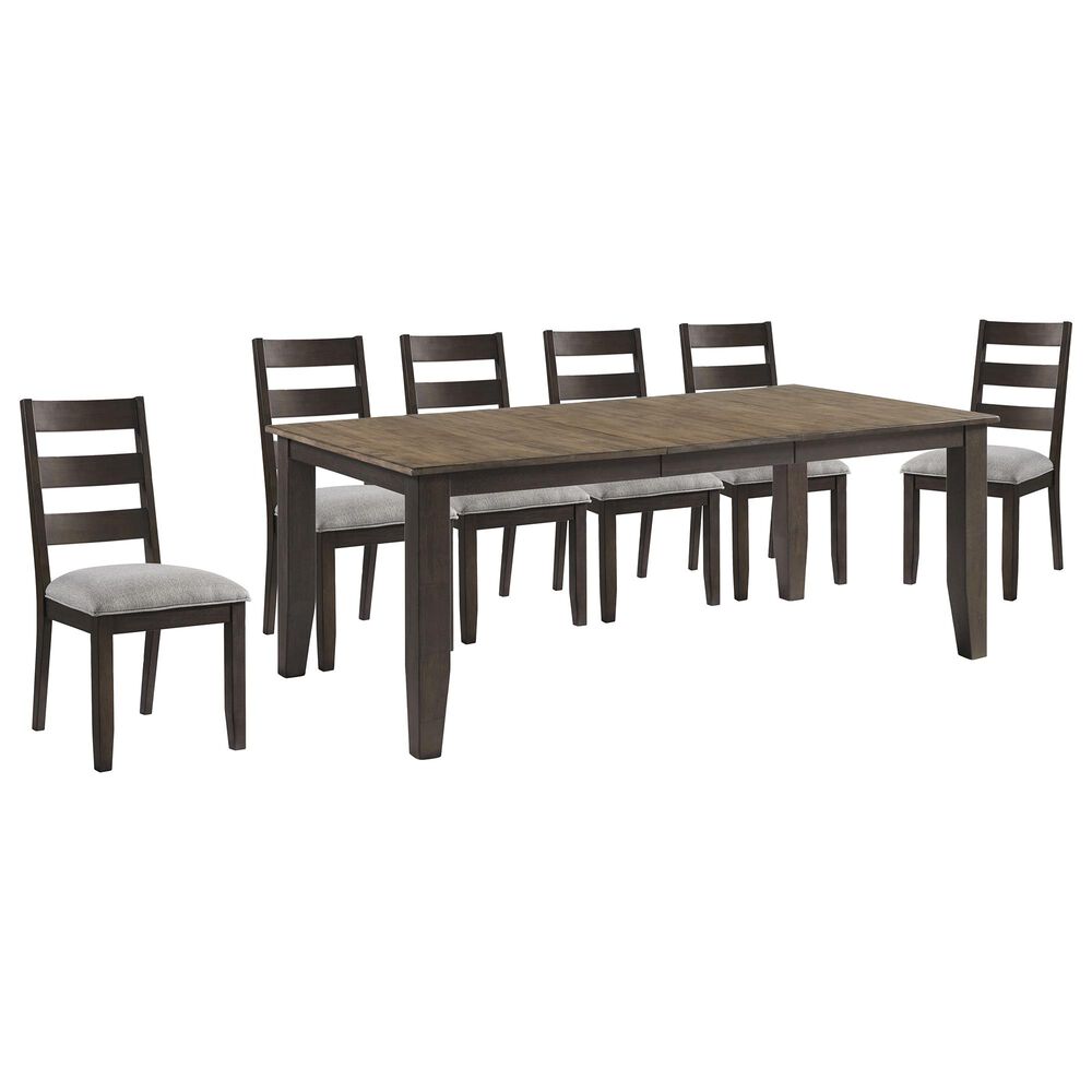Hawthorne Furniture Beacon 7-Piece Dinning Set in Black and Walnut, , large