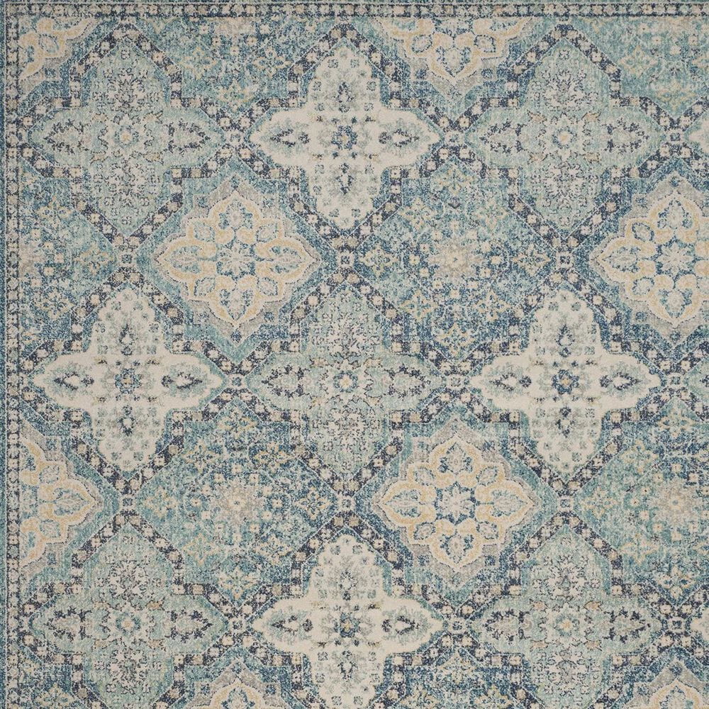 Safavieh Evoke EVK274C 5&#39;1&quot; Round Light Blue and Ivory Area Rug, , large