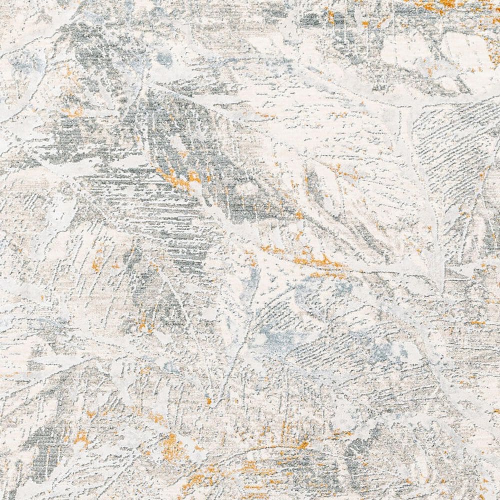 Surya Dresden DRE-2317 White, Medium Gray, Light Slate, Gray, Denim and Mustard 9&#39; x 12&#39;2&quot; Area Rug, , large