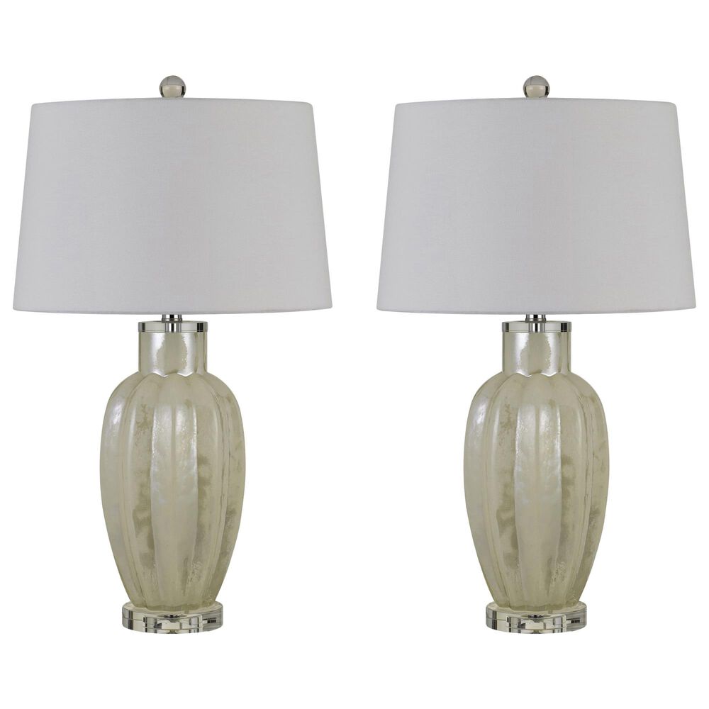 Cal Lighting Rovigo Glass Table Lamp in Ivory (Set of 2), , large