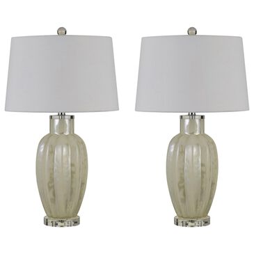 Cal Lighting Rovigo Glass Table Lamp in Ivory (Set of 2), , large