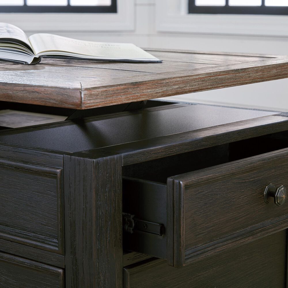 Ashley Tyler Creek Lift Top Coffee Table in Grayish Brown/Black, , large