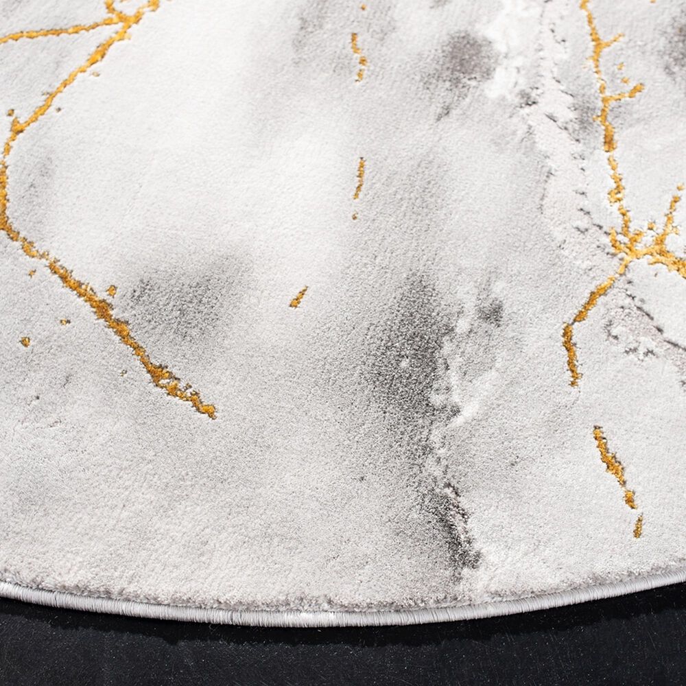 Safavieh Craft CFT877F 10&#39; Round Grey and Gold Area Rug, , large