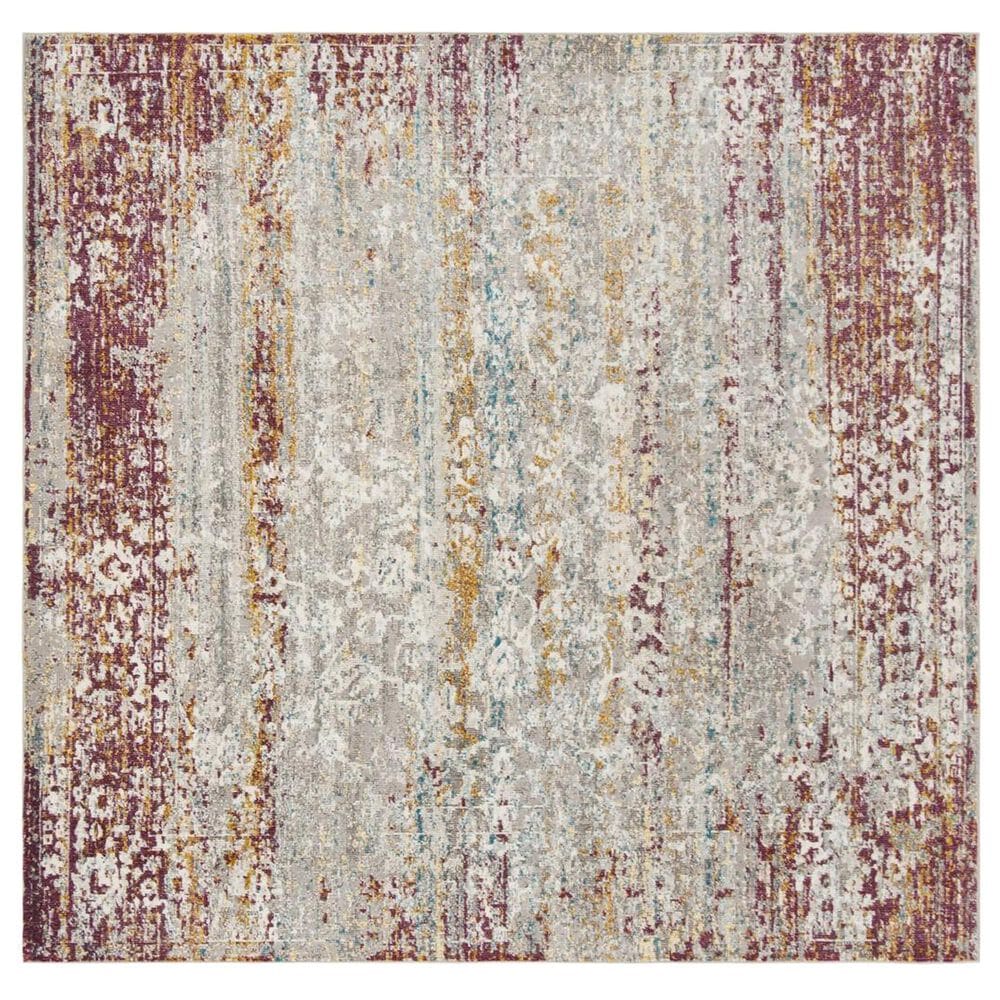 Safavieh Aria ARA156R 6"6" Square Red and Creme Area Rug, , large