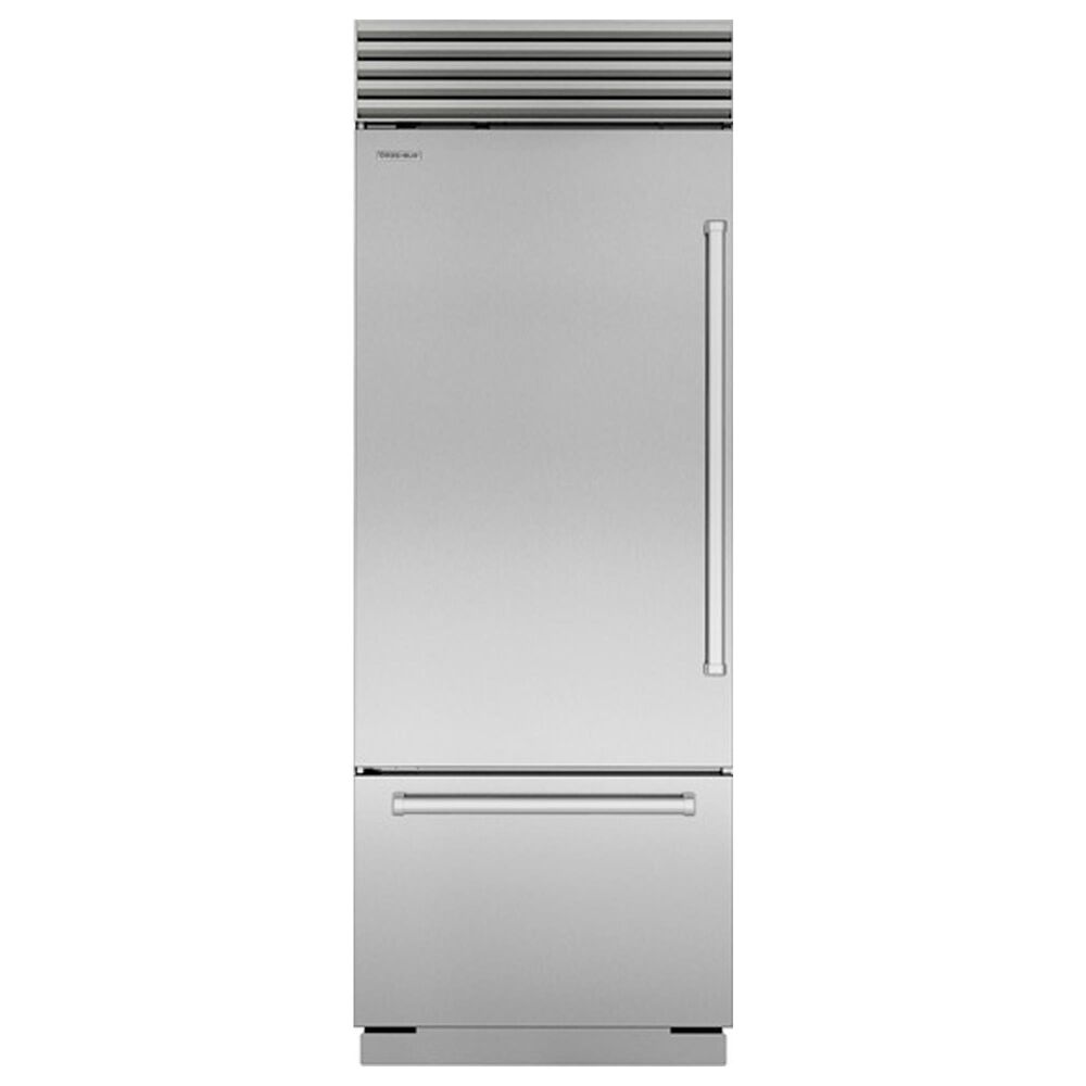 Sub Zero 17 Cu. Ft. Classic Left Hinge Bottom Freezer Refrigerator with Internal Water Dispenser and Pro Handle in Stainless Steel, , large