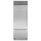 Sub Zero 17 Cu. Ft. Classic Left Hinge Bottom Freezer Refrigerator with Internal Water Dispenser and Pro Handle in Stainless Steel, , large