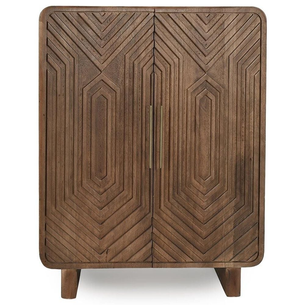 Classic Home Holmes Bar Cabinet in Artisan Brown, , large
