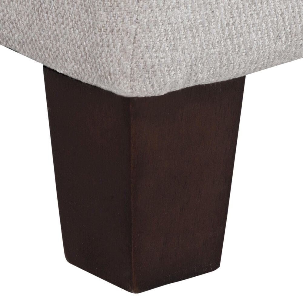 Kinfine Ainsley Storage Bench with Gray Cushion in Dark Walnut, , large