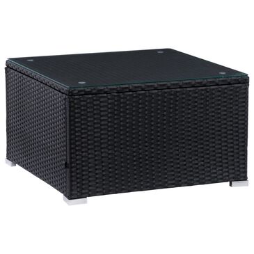 CorLiving Parksville Patio Square Coffee Table in Black, , large