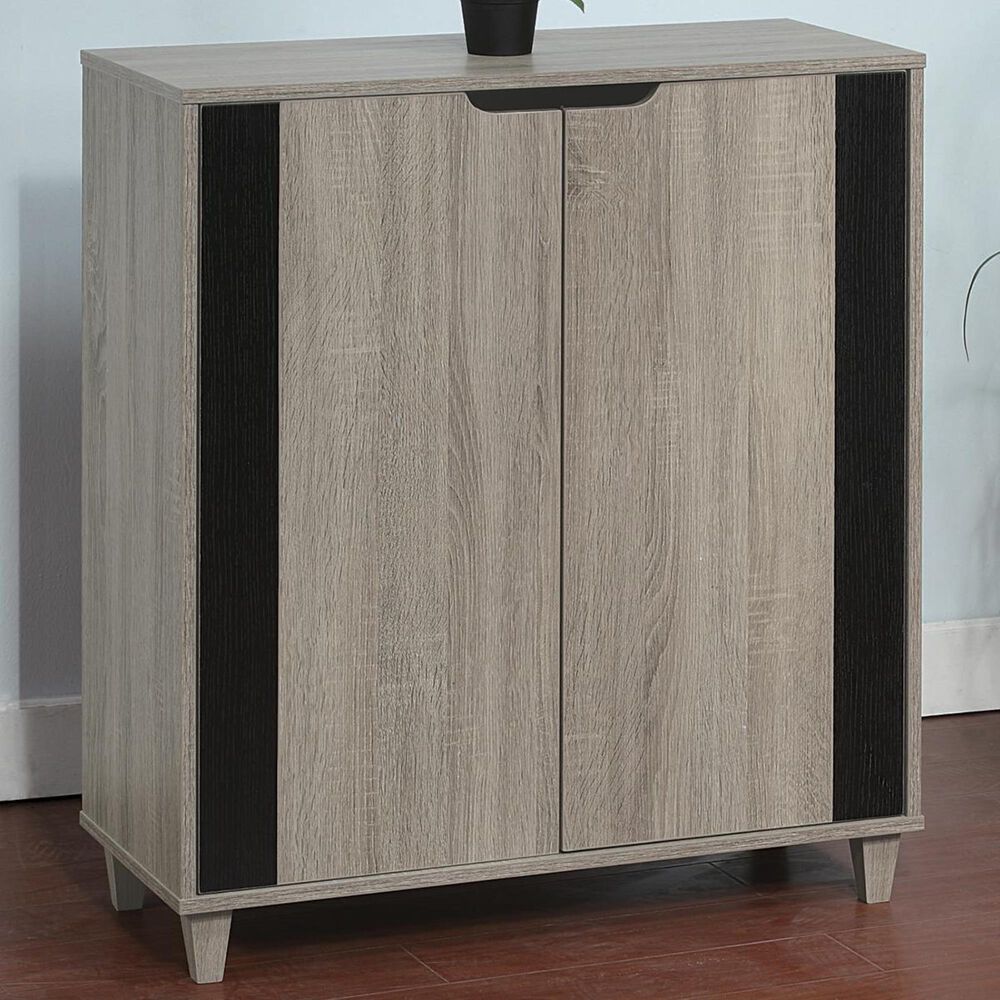 Global Movement Shoe Cabinet in Dark Taupe and Black, , large