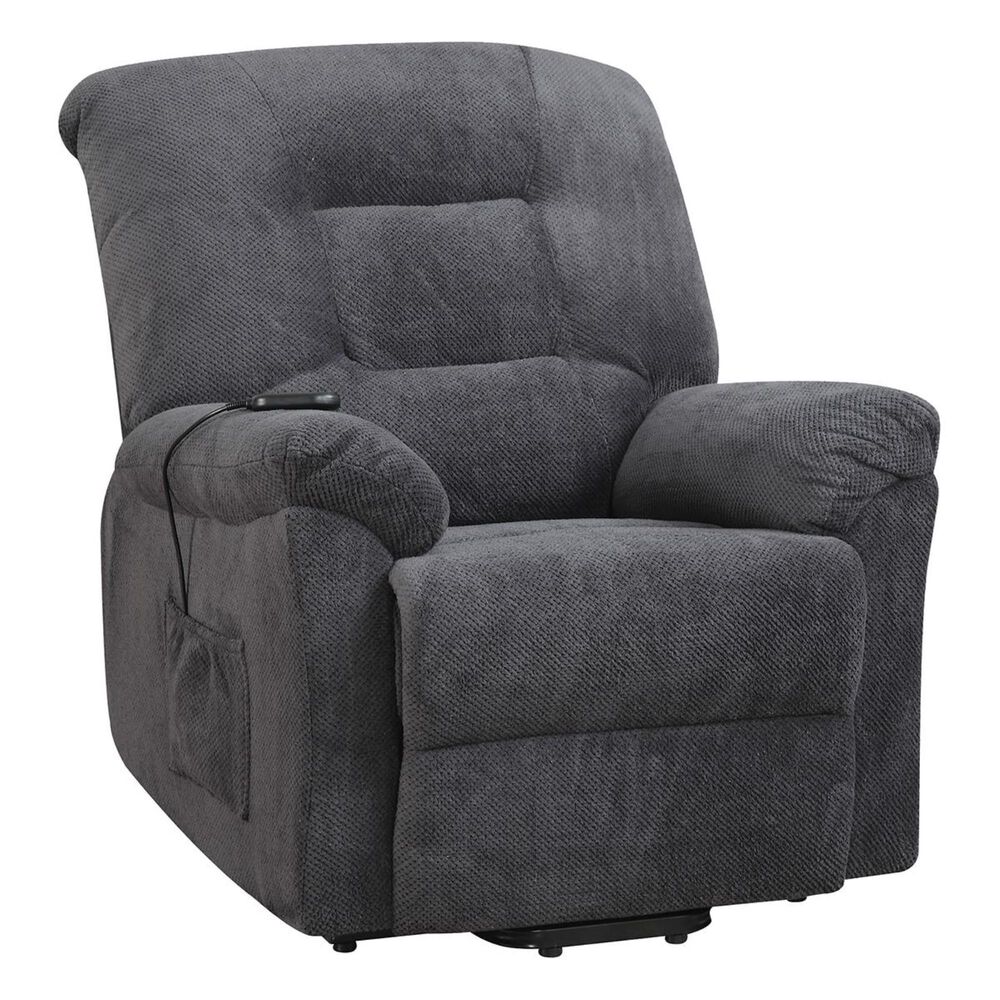 Pacific Landing Power Lift Recliner in Charcoal, , large