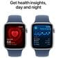 Apple Watch SE GPS + Cellular 44mm Silver Aluminum Case with Denim Sport Band - M/L, , large