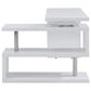 Southern Enterprises Yatesling Corner Desk in White/Chrome, , large