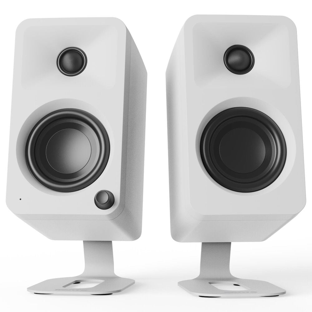 Kanto Rear-Mounted Desktop Speaker Stands for Uki and Ora Speakers - White (Set of 2), , large