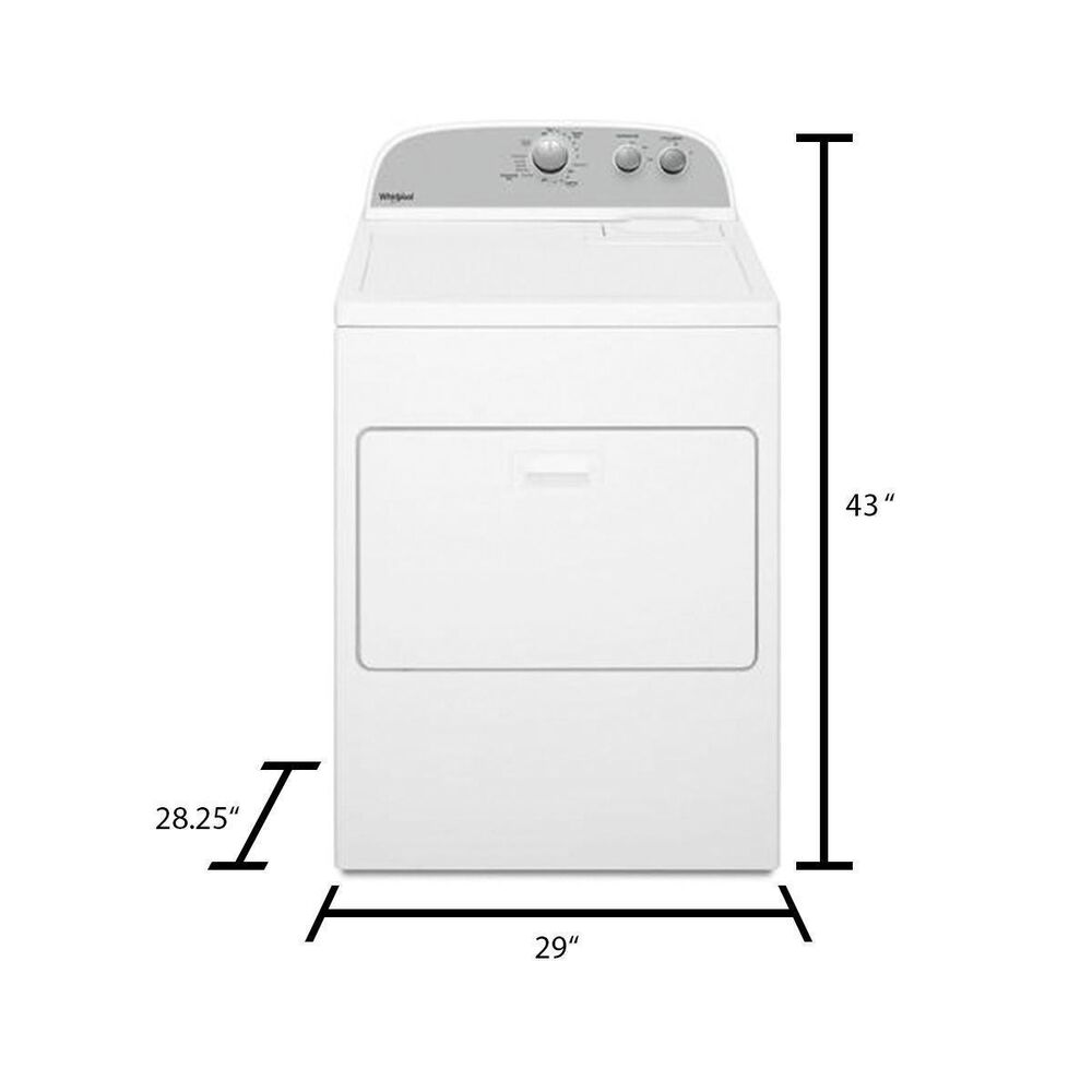 Whirlpool 3.9 Cu. Ft. Top Load Washer and a 7 Cu. Ft. Electric Dryer in White, , large