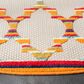 Safavieh Cabana CBN333A 6"7" Round Ivory and Orange Indoor/Outdoor Area Performance Rug, , large