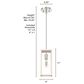Hunter Squire Manor 1-Light Mini Pendant in Brushed Nickel and Bleached Wood, , large