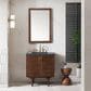 James Martin Vanities Amberly 30" Single Bathroom Vanity in Walnut with 3 cm Charcoal Soapstone Quartz Top and Rectangular Sink, , large