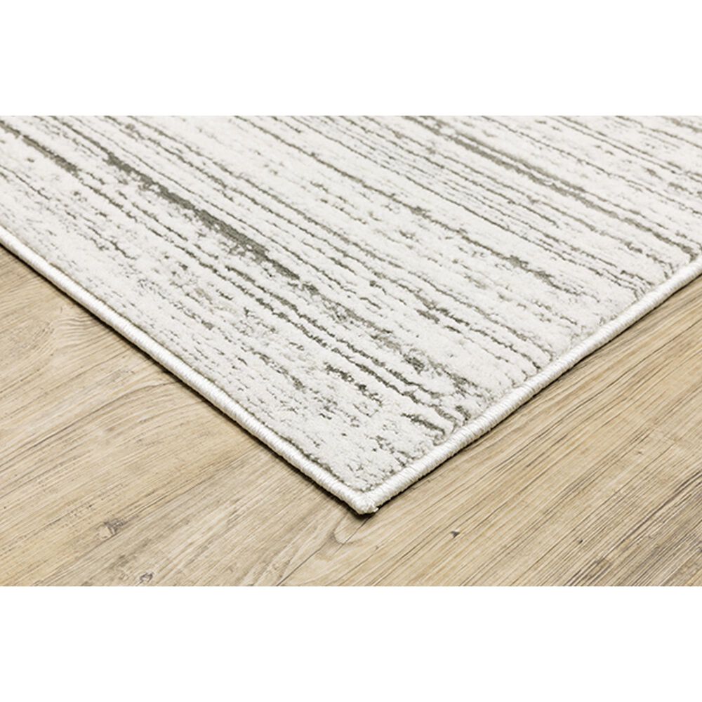 Oriental Weavers Montecito Abstract 2&#39;3&quot; x 7&#39;6&quot; White Runner, , large