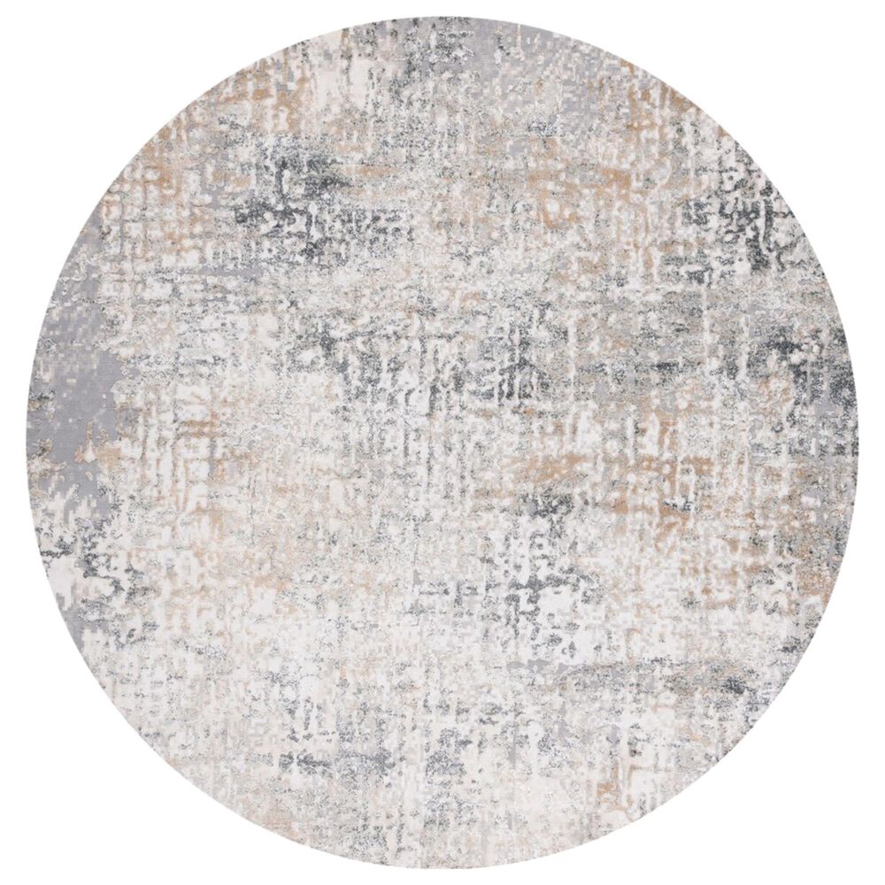 Safavieh Vogue 3" Round Beige and Grey Area Rug, , large