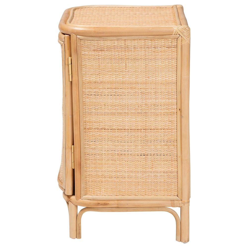 Baxton Studio Kiara 2-Shelf Nightstand in Natural, , large