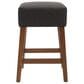 Valor Living Roscoe 26" Backless Counter Stool with Black Upholstery in Cherry, , large