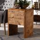Baxton Studio Nebu 2-Drawer Nightstand in Natural Mappa Burl, , large