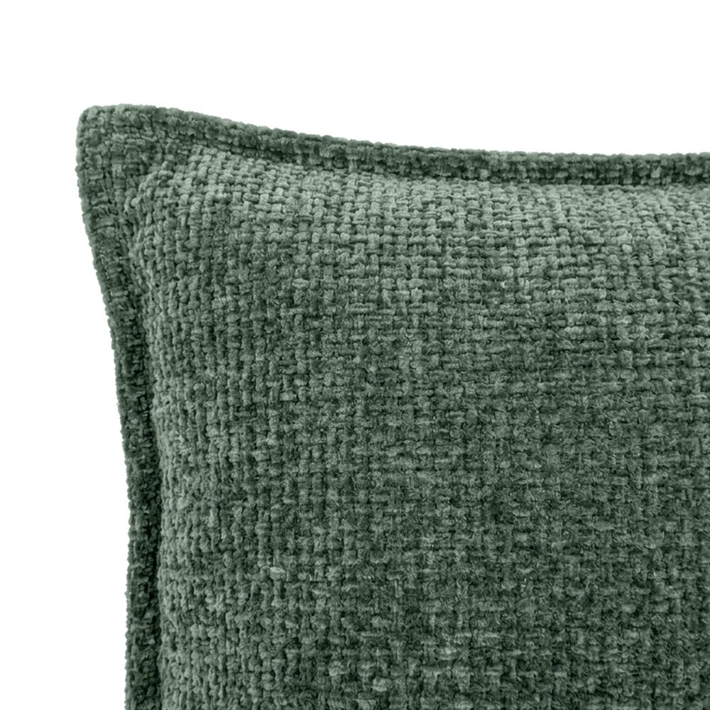 Chanasaya 20" Square Textured Accent Throw Pillow in Green, , large