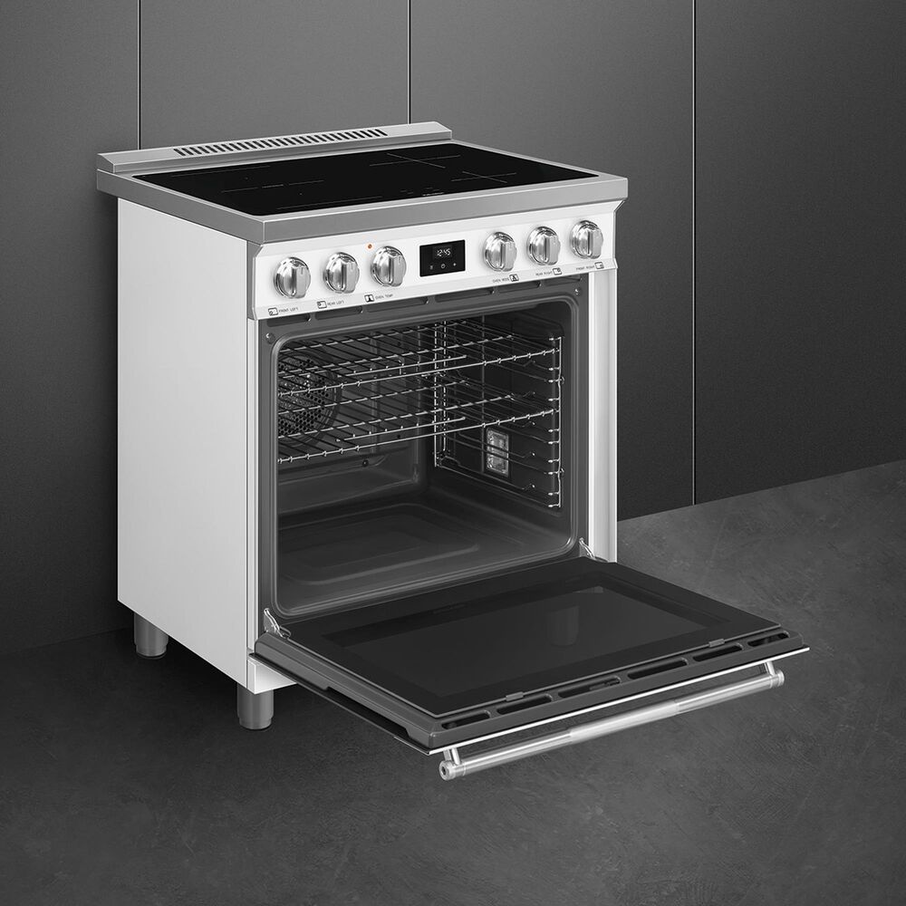 SMEG Professional 30" Induction Electric Range in Matte White, , large