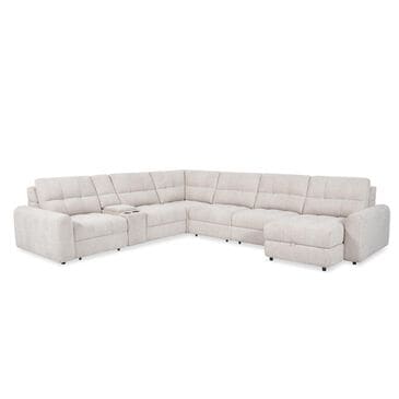 Oxford Furniture 7-Piece Power Reclining Sectional in Brisbane Alibaster, , large