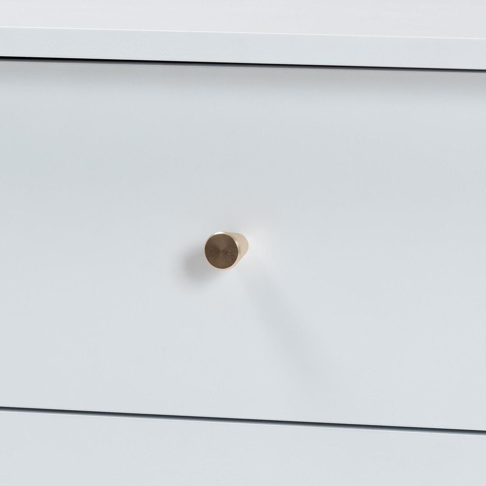 Baxton Studio Lucera 2-Drawer Bobbin Nightstand in White, , large