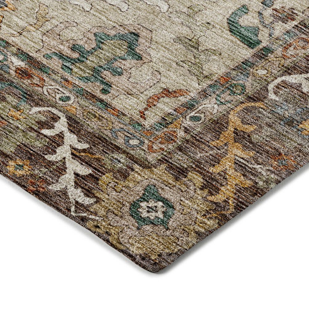 Dalyn Rug Company Silk Road Chocolate, Ivory, Gold, Copper, Blush, Aloe and Wheat 3&#39; x 5&#39; Area Rug, , large