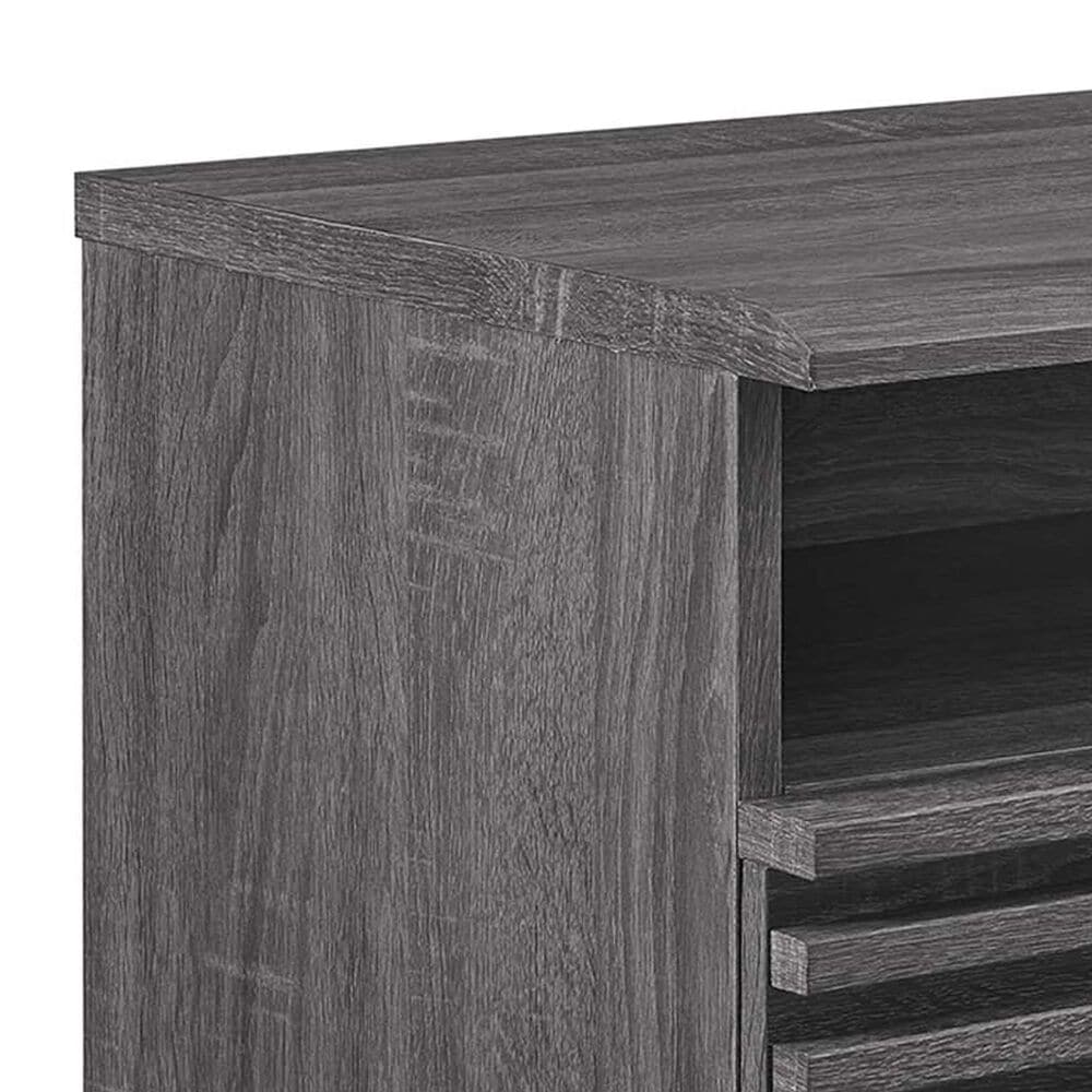 Modway Render 1 Drawer and Shelf Wall Mount Nightstand in Charcoal, , large