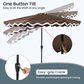 HOMLUX 10" Patio Umbrella with Lights in Dark Brown, , large