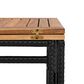 Hearth and Haven 5-Piece Outdoor Patio Wicker Bar Set with Off-White Cushion in Black and Brown, , large