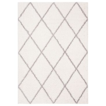 Safavieh Parma Shag PMA515A 6" x 9" Cream and Grey Area Rug, , large